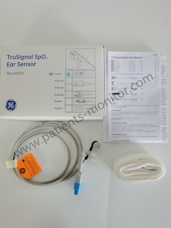 Pin 9 TS-E-D Resusable pédiatrique adulte d'oreille de capteur de GE TruSignal Ohmeda SpO2