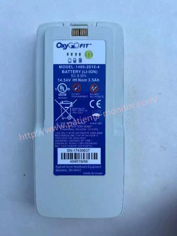 OxyGo A ADAPTÉ la batterie rechargeable simple 1400-2010-4 du Li-ion 14.54V